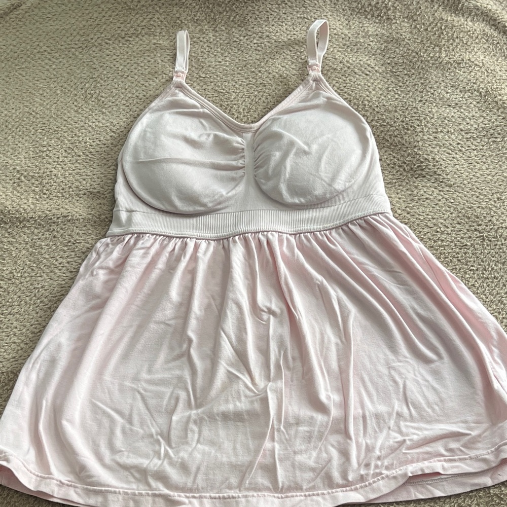 Women's Pink Sleepwear Nursing Tank